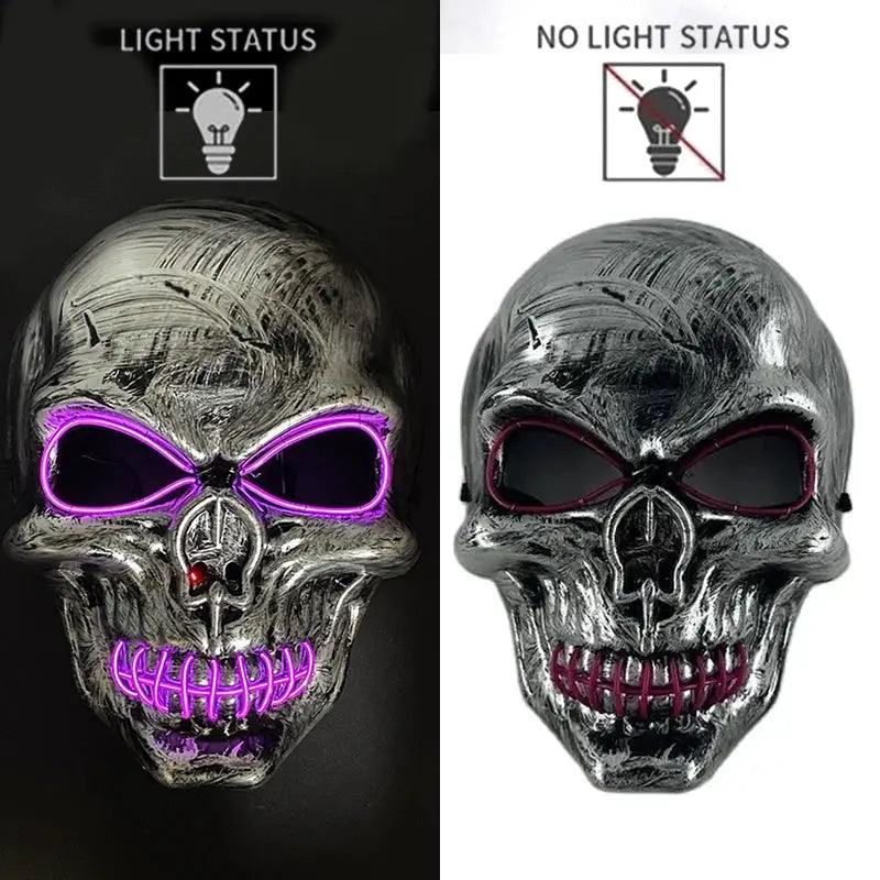 Light Up Skull Mask Halloween Mask LED Glow - ToylandEU™
