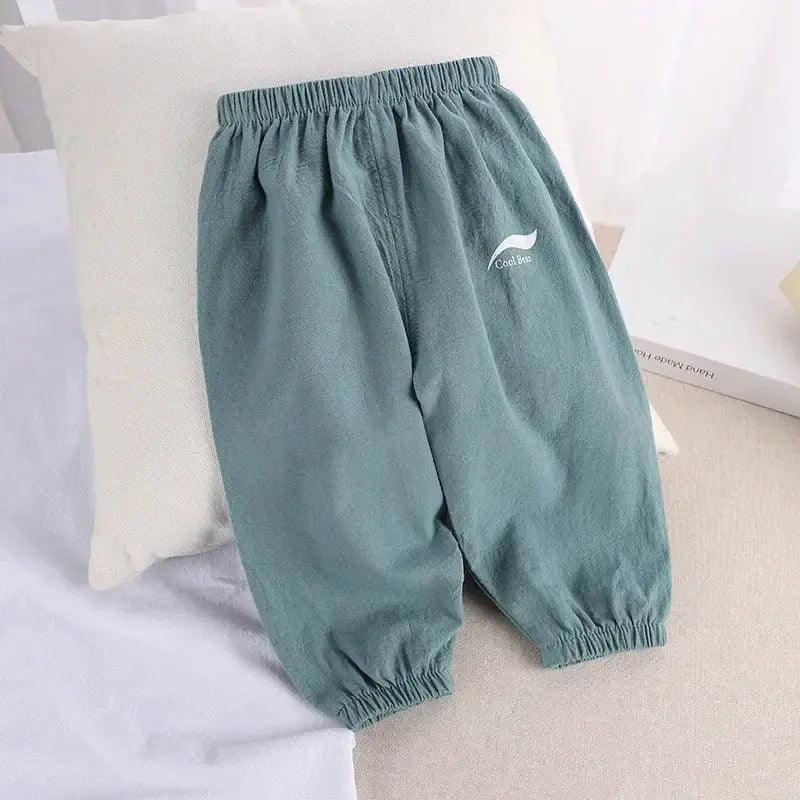 Lightweight Elastic Waist Cotton Linen Unisex Kids Pants Pro - ToylandEU™