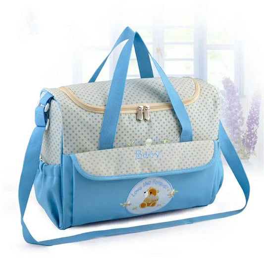 Lightweight Large capacity fashion waterproof cartoon bear One shoulder oblique span bag Mom bag portable mommy bag diaper bag - ToylandEU