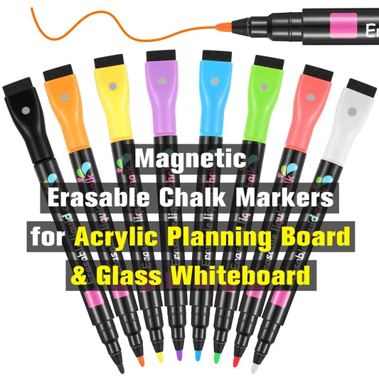 Liquid Chalk Markers Eight Color Vibrant Whiteboards - ToylandEU™