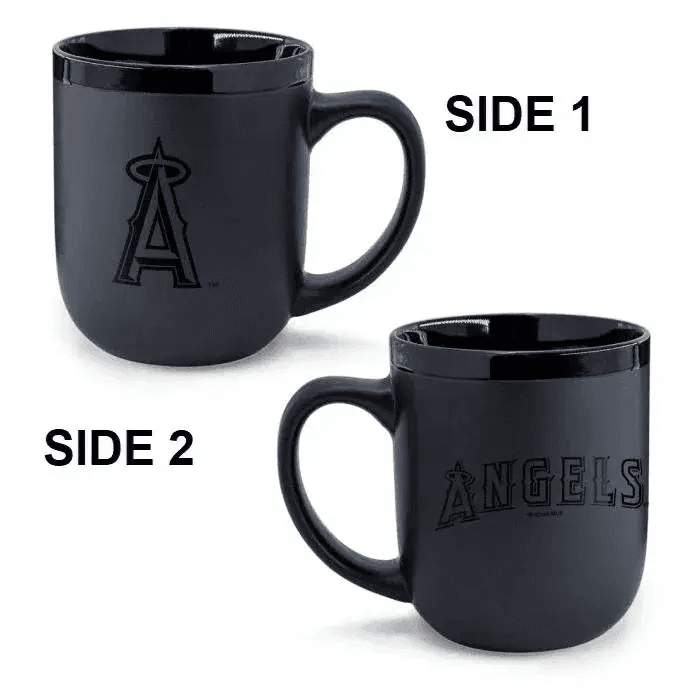 Los Angeles Angels 17oz Matte Black Ceramic Coffee Mug - ToylandEU™