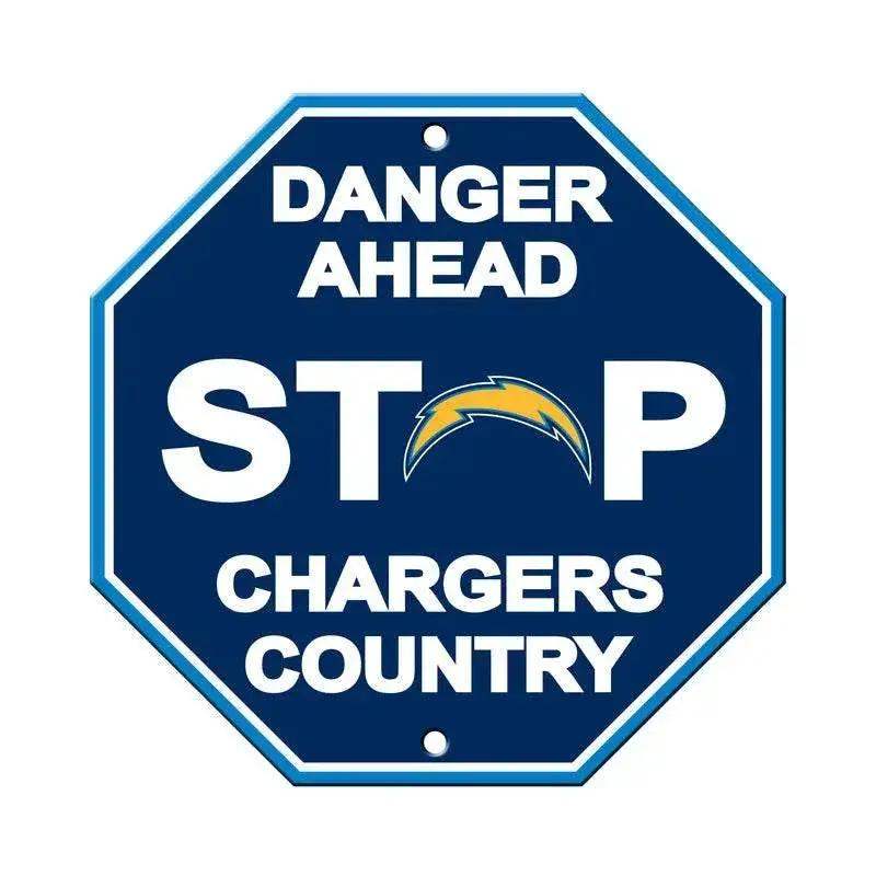 Los Angeles Chargers 12x12 Plastic Stop Style Sign Display - ToylandEU™
