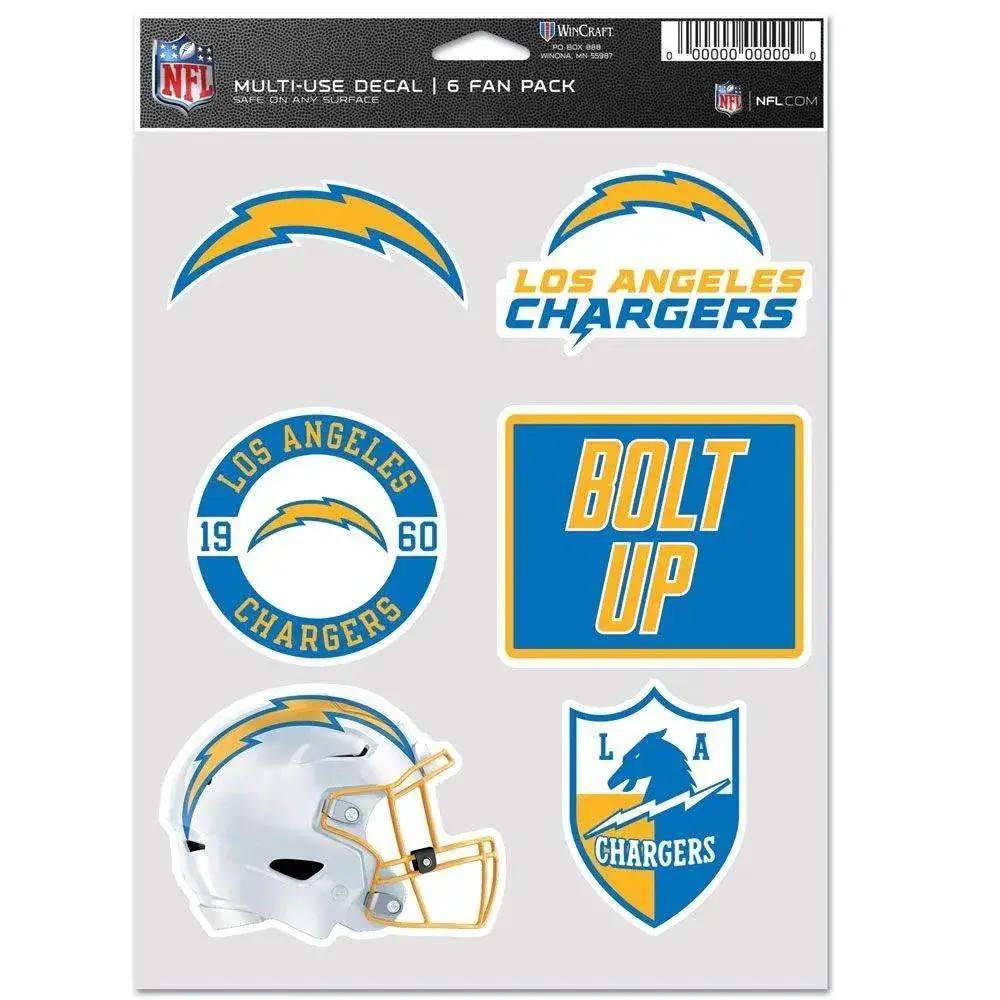 Los Angeles Chargers Decal Multi Use Fan Pack 6 Pack - ToylandEU™