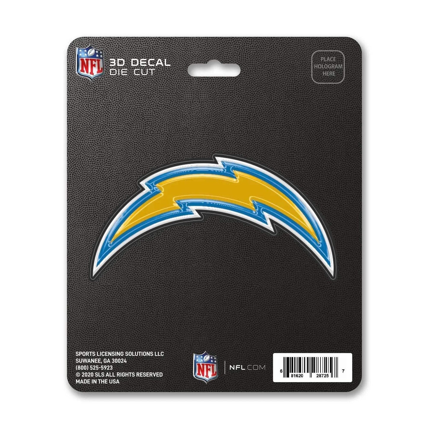 Los Angeles Chargers Die Cut 3D Logo Decal 5x8 Inches - ToylandEU™