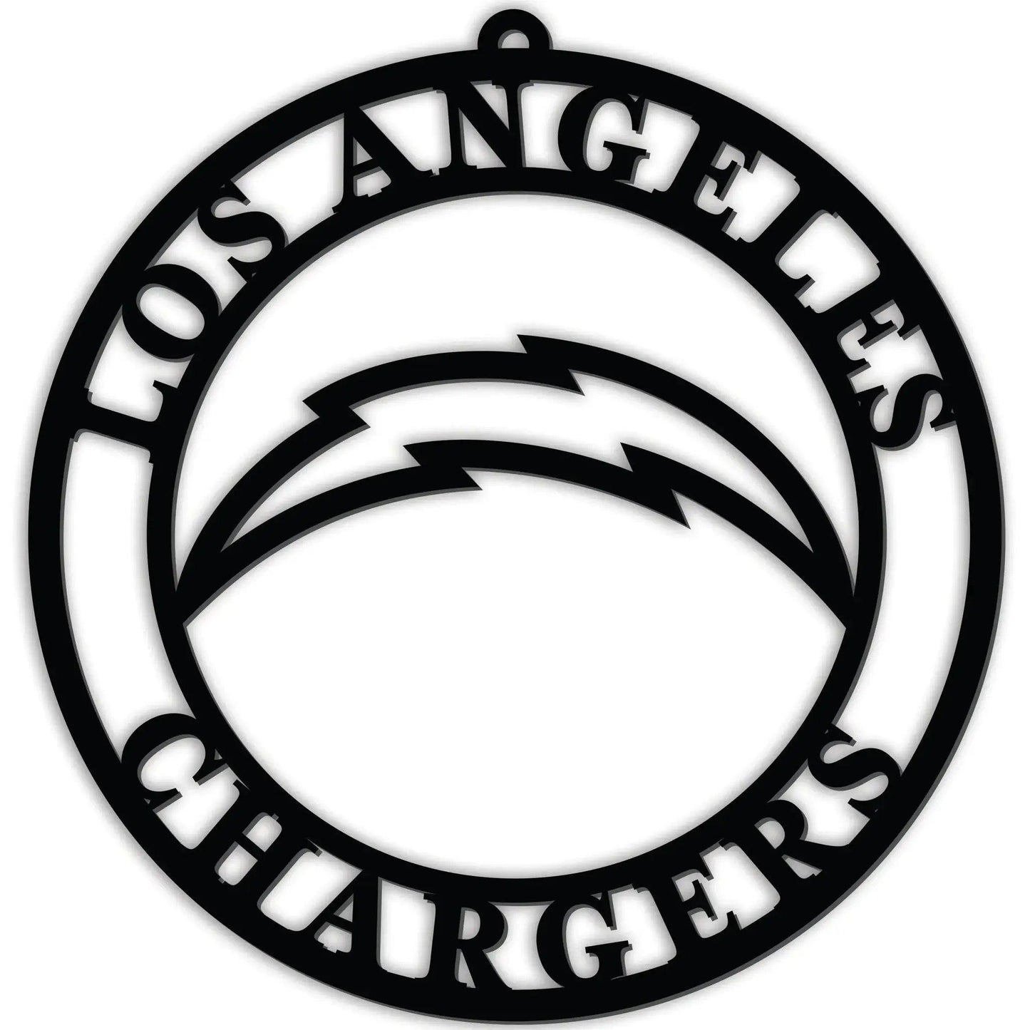 Los Angeles Chargers Door Hanger Sign 16 Inch Black PVC - ToylandEU™