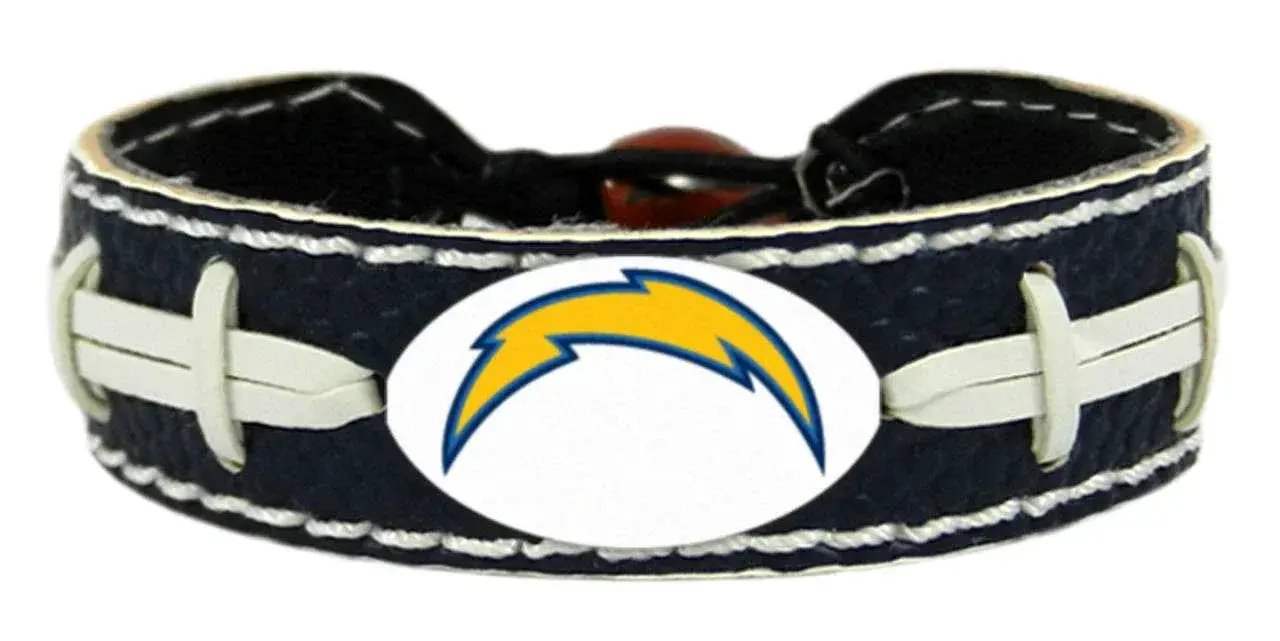 Los Angeles Chargers Leather Bracelet Team Color Football - ToylandEU
