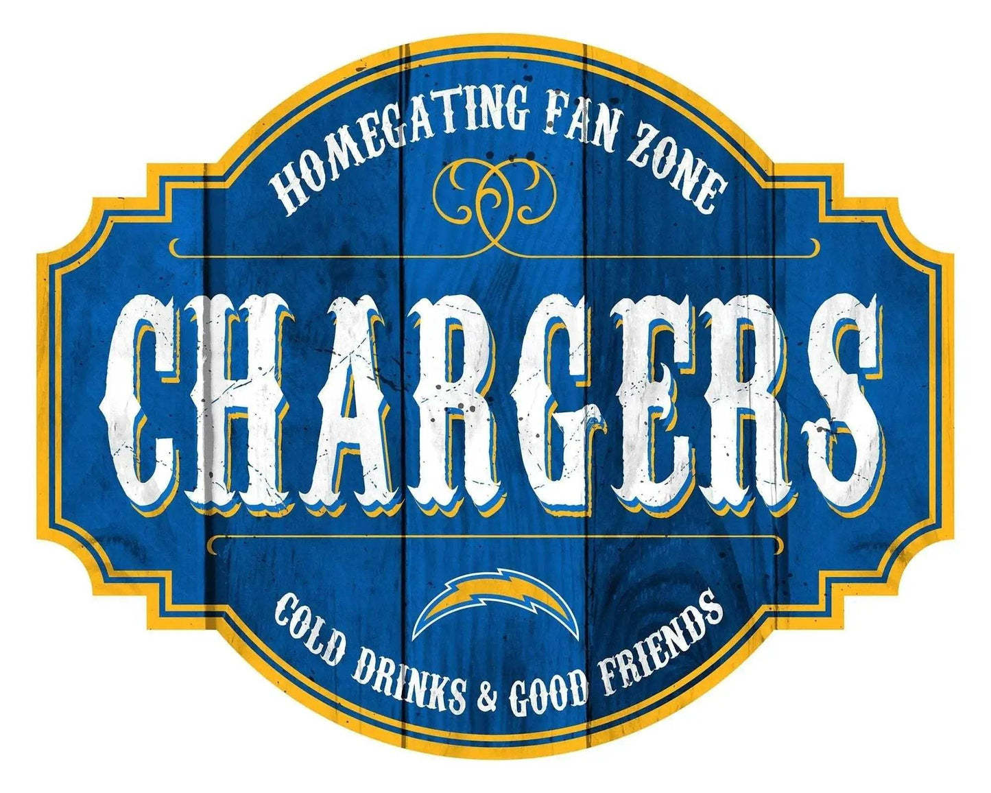 Los Angeles Chargers Sign Wood 12 Inch Homegating Tavern - ToylandEU™