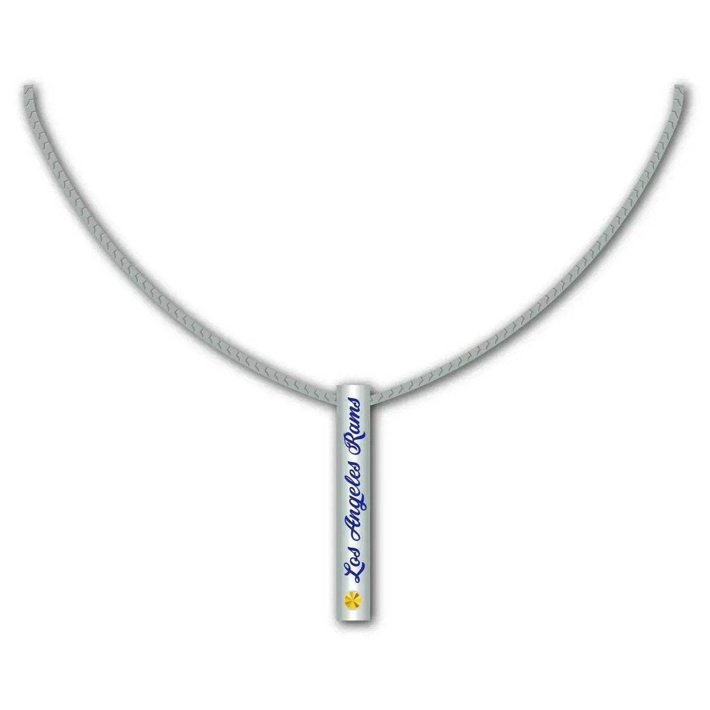 Los Angeles Rams Necklace Silver Bar Football Jewelry - ToylandEU™