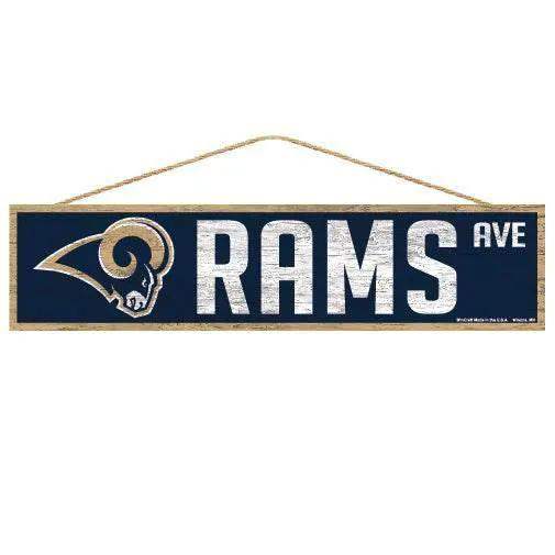 Los Angeles Rams Wood Avenue Sign 4x17 Inch Thick Wincraft - ToylandEU™