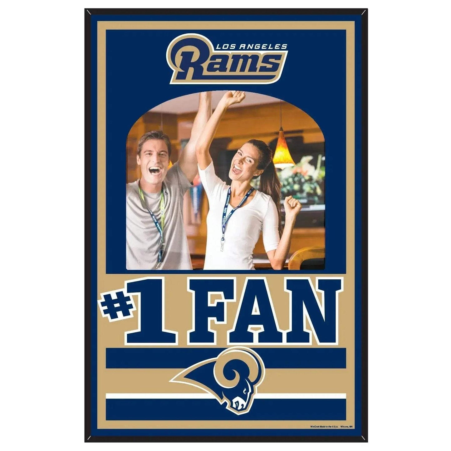 Los Angeles Rams Wood Sign Mirror 11x17 Wall Decor Plaque - ToylandEU™