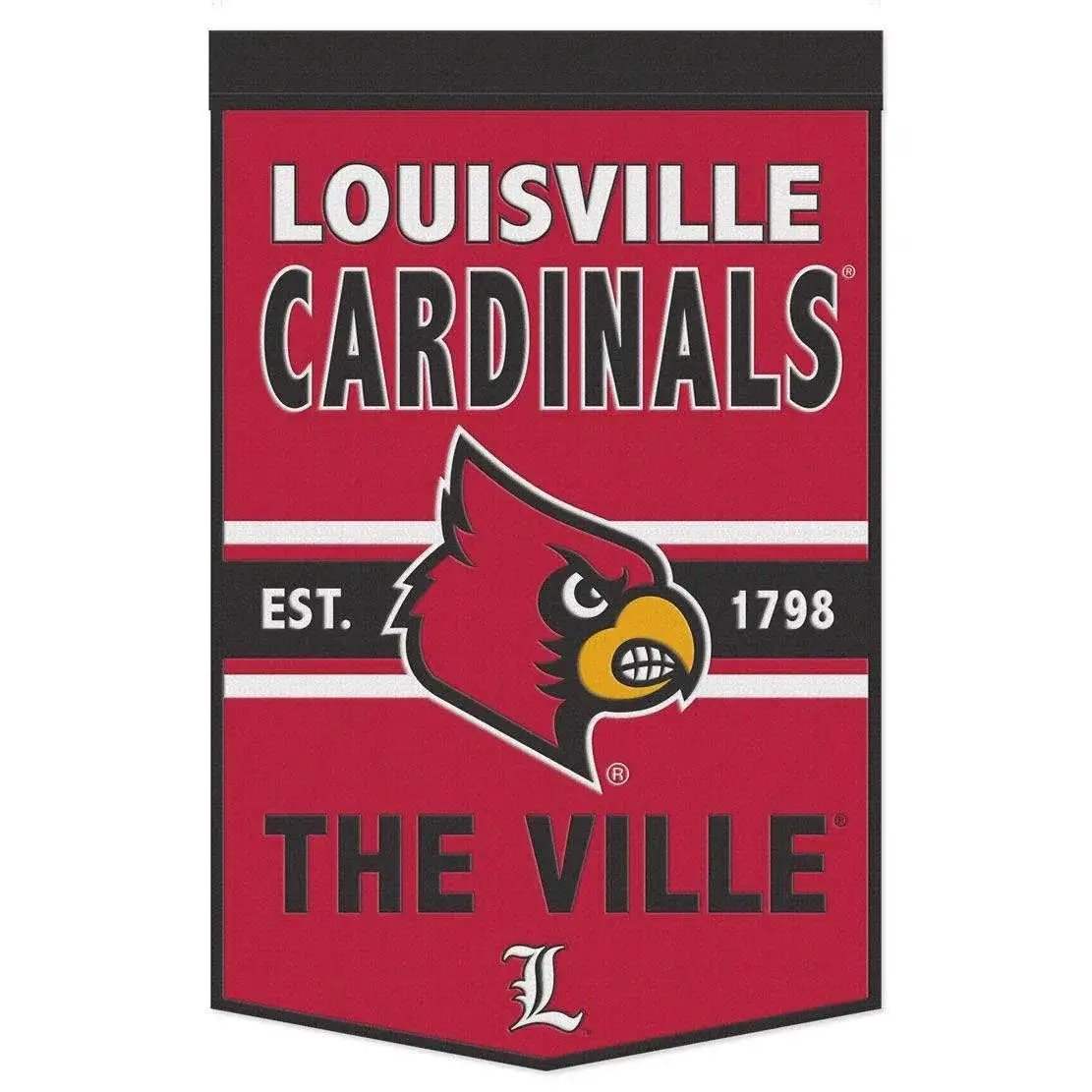 Louisville Cardinals Wool Banner 24x38 Dynasty Slogan - ToylandEU™