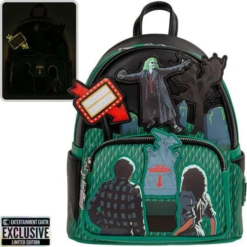 Loungefly Beetlejuice Graveyard Glow-in-the-Dark Mini-Backpack - Entertainment Earth Exclusive - ToylandEU