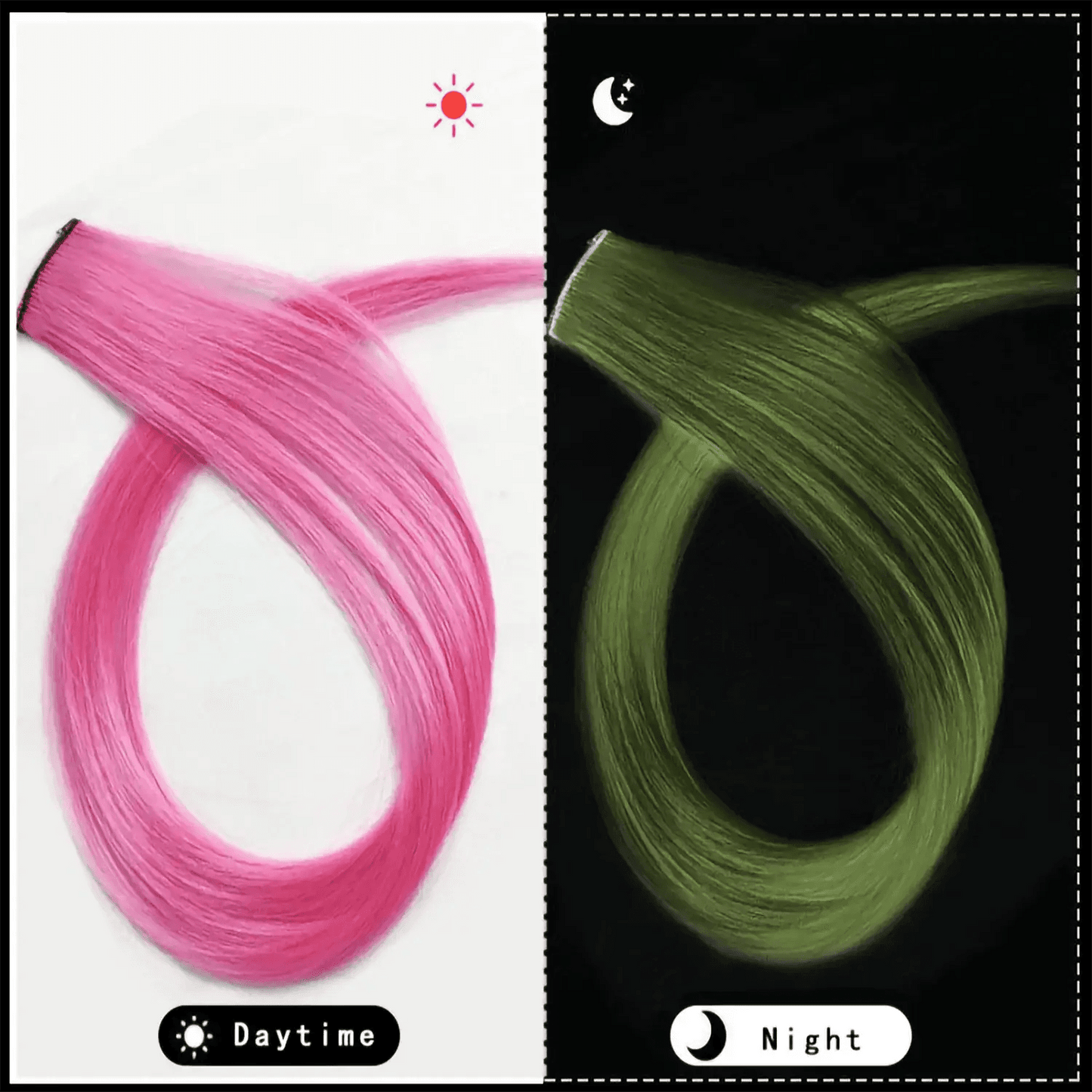 Luminescent In The Dark Clip In Hair Extensions - ToylandEU™