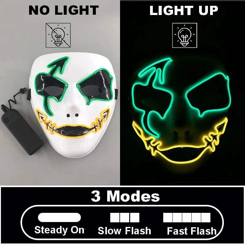 Luminous Devil Masquerade Mask Halloween Cosplay Glow - ToylandEU™