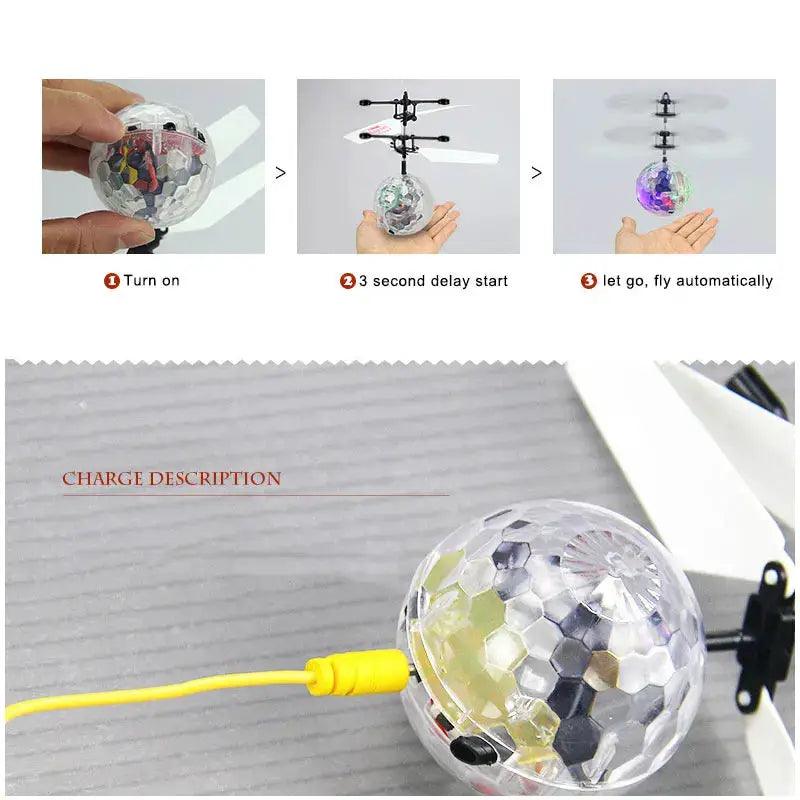 Luminous Flying Ball RC Helicopter Toy With Infrared - ToylandEU™