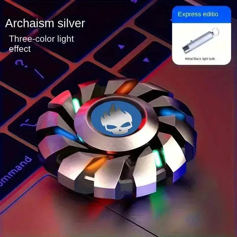 Luminous Metal Fingertip Fidget Spinner EDC Toy Rainbow - ToylandEU