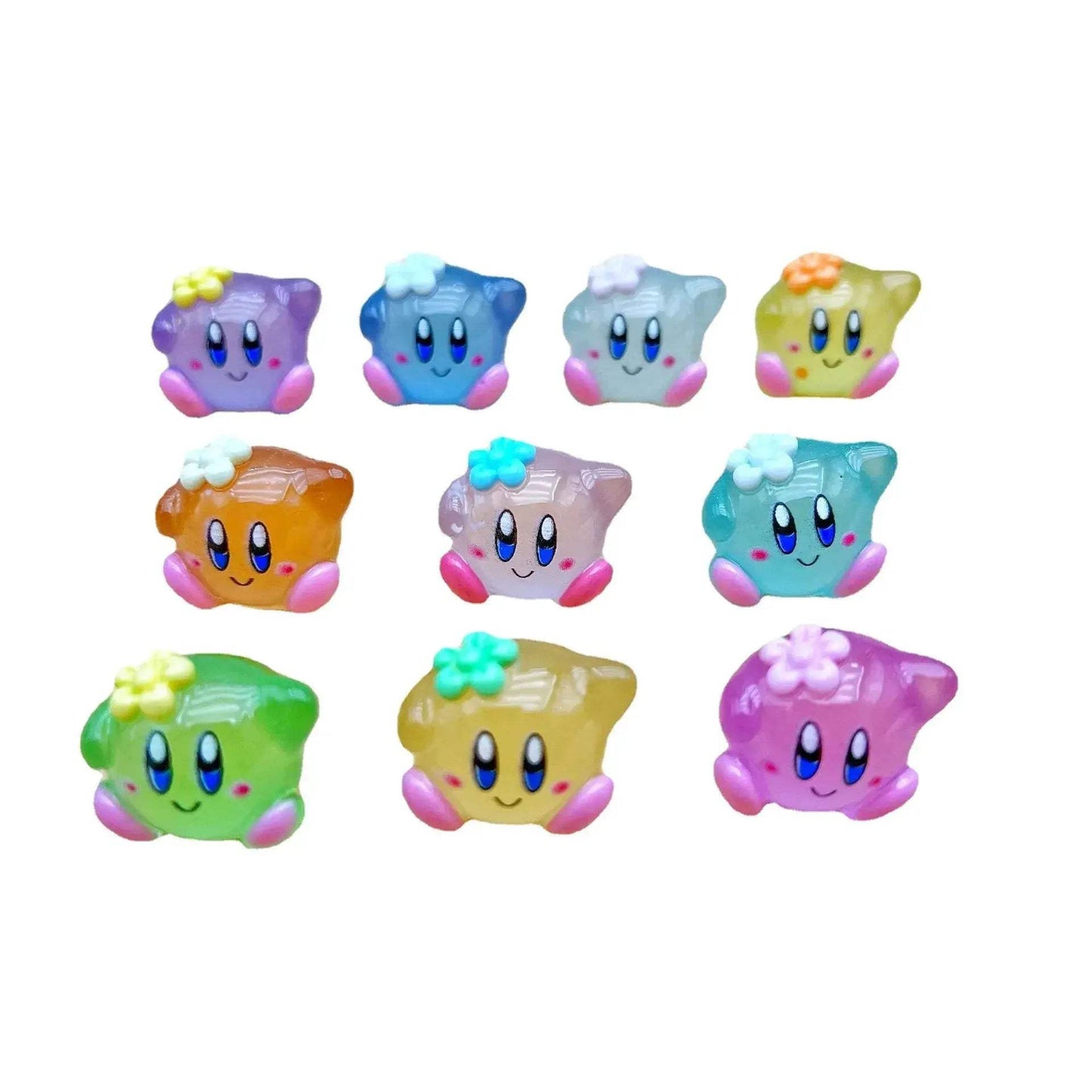 Luminous Star Kirby Action Figures Set With Resin Keychains - ToylandEU