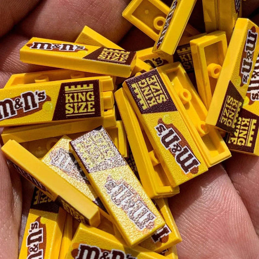 M&N's (Peanut) Candy (King Size) 1x3 Tile made using LEGO part - ToylandEU