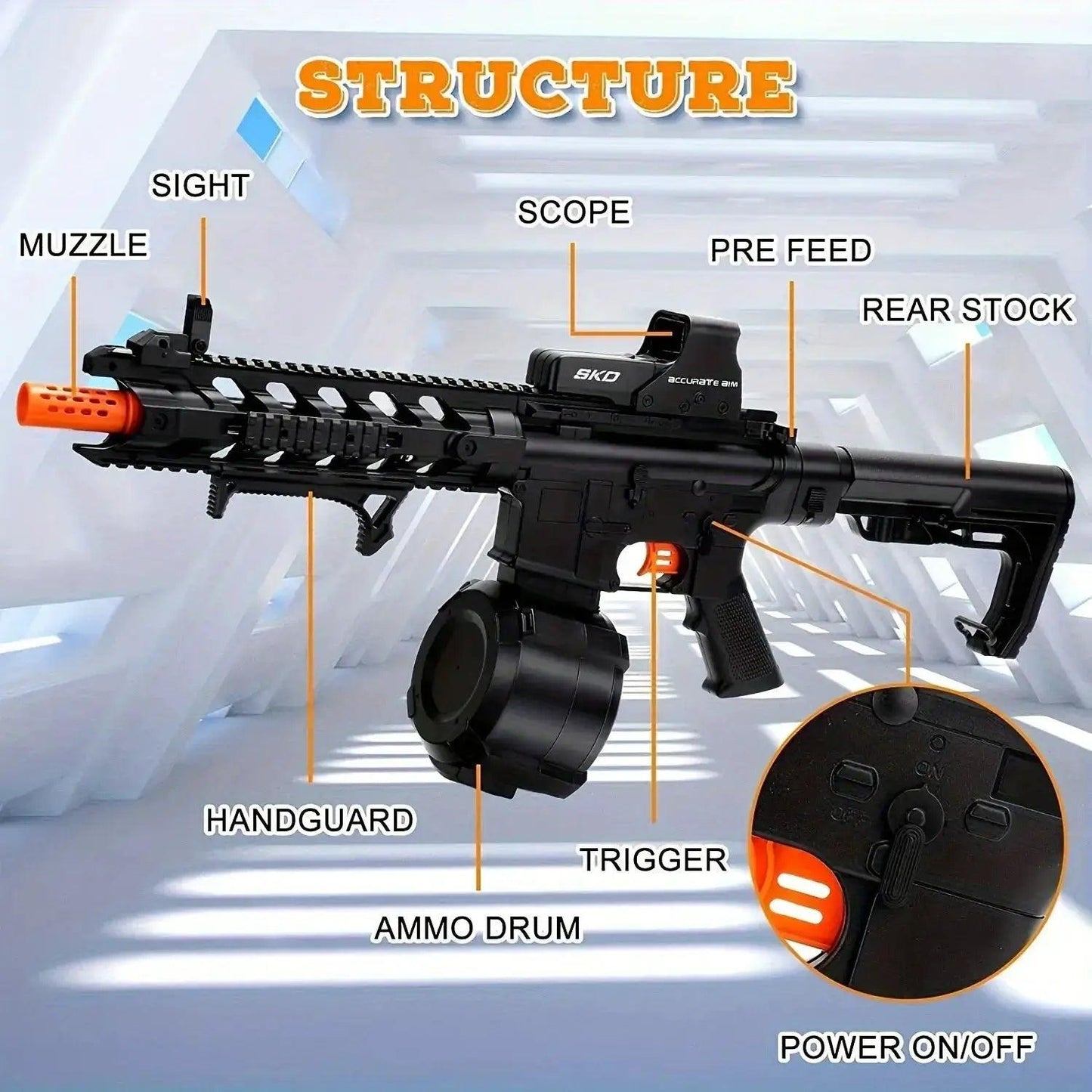 M4 Electric Blaster Toy Gun Long Range Firepower - ToylandEU™