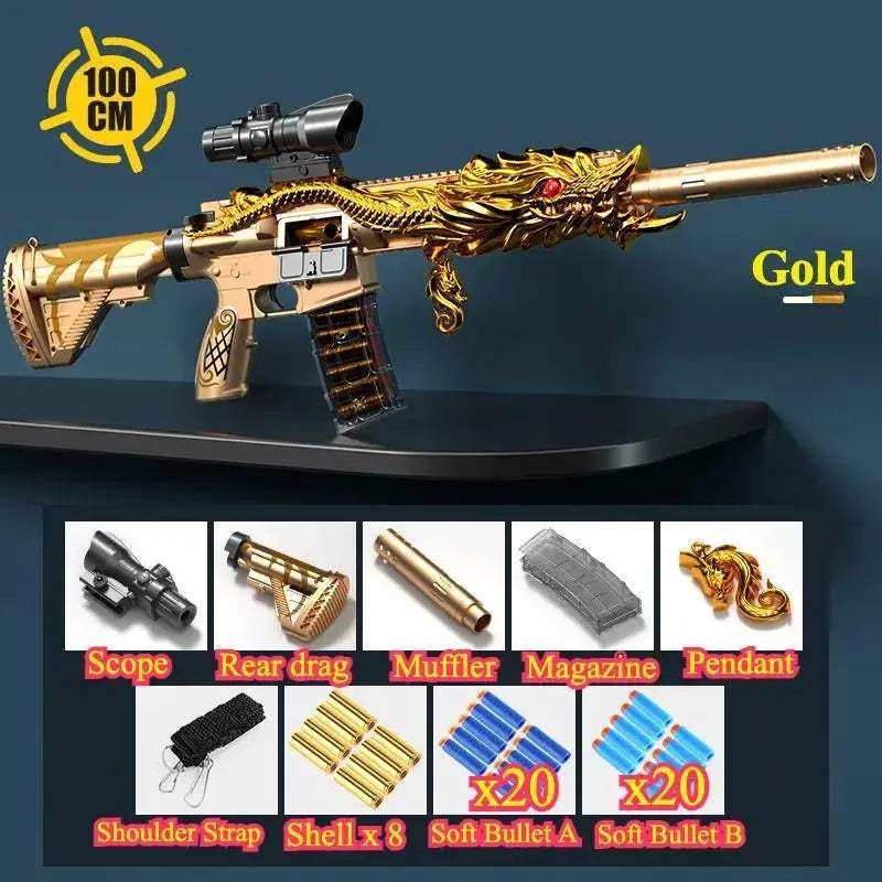 M416 Manual Loading Soft Bullet Toy Gun For Outdoor Play - ToylandEU