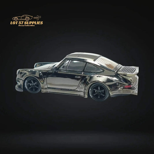 Porsche Diecast RWB 930 Chrome Gunmetal Finish - ToylandEU™