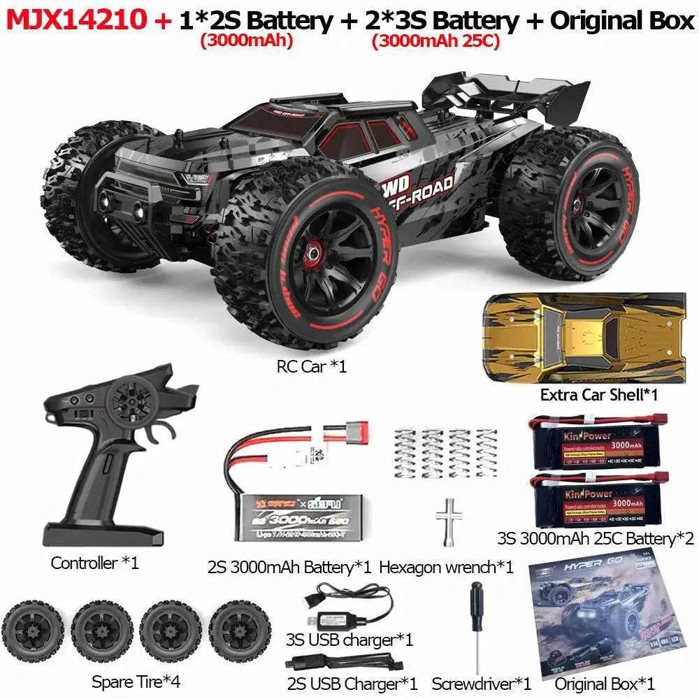 MJX 14209 14210 V3.0 1/14 RC Car 75km/h Brushless Hyper Go - ToylandEU