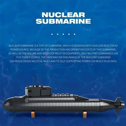 MOC 1498PCS Military Large Strategic Nuclear Submarine Building Blocks Warship Arms Model Bricks Set for Kids DIY Toys - ToylandEU™