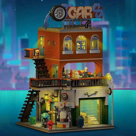 MOC 1637PCS Cities Repair Shop Building Blocks Classic City Model - ToylandEU™