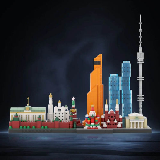 MOC-193781 Moscow Skyline Model Building Blocks Gift Set Building Bricks MOC - ToylandEU