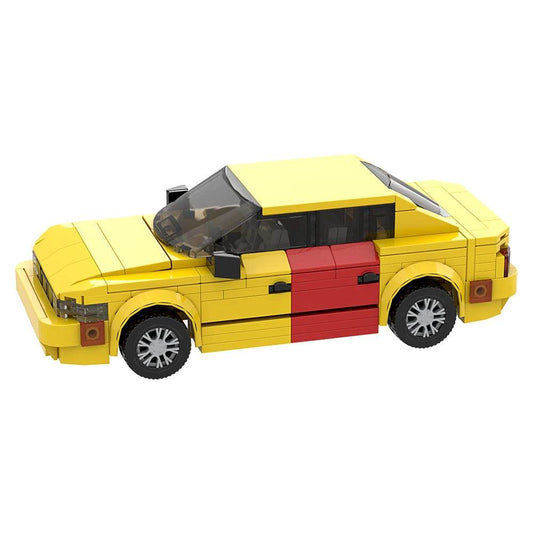 MOC 1988 Suzuki Esteem Car Model Building Blocks Vehicle Yellow Red Door DIY Bricks Set Toys Kids Adult - ToylandEU