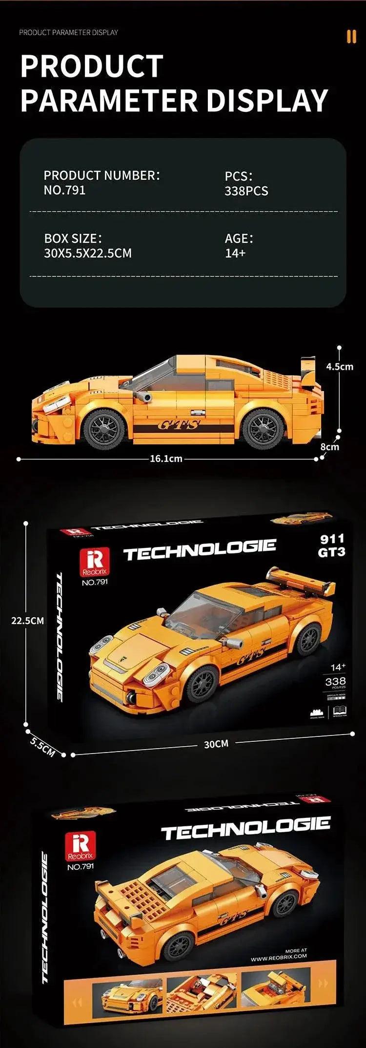 MOC 338PCS City Champion Racing Building Blocks Supercar Model Toys - ToylandEU™