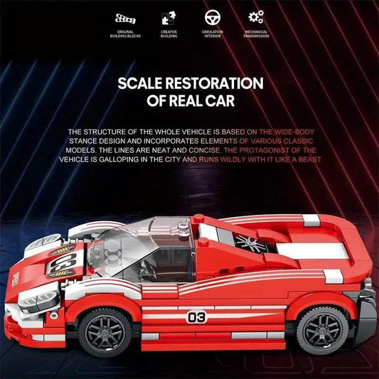 MOC 355PCS City Champion Sport Car Vehicle Building Blocks Toys - ToylandEU™