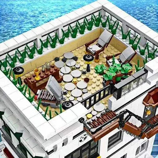 4132PCS Seafood Restaurant Model Building Blocks Creative City - ToylandEU