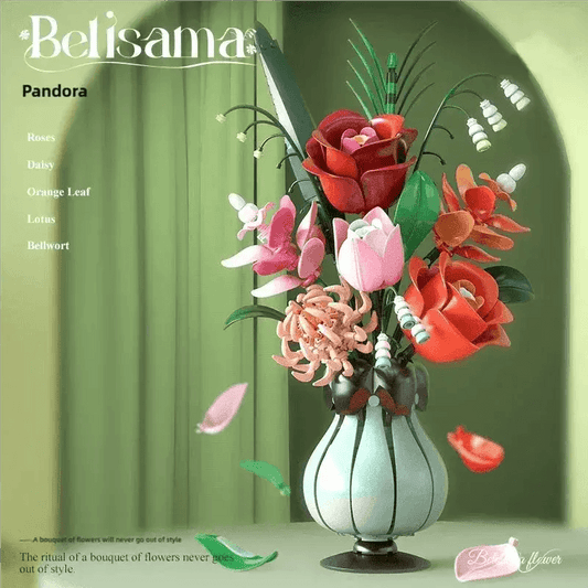 566PCS Rose Bouquet Vase Building Blocks Flower Model Gift - ToylandEU