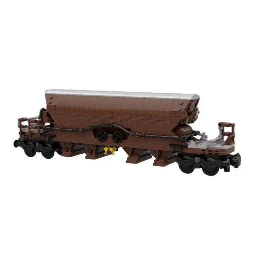 MOC Brown Wagon Tanker Boxcar Railway Freight Train Kit - ToylandEU