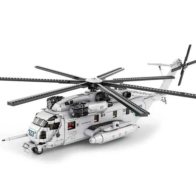 CH-53E Transport Helicopter Building Blocks Army Plane Military Fighter Model Assembly Bricks Desktop Deco Kids Toy - ToylandEU