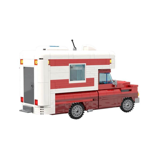 MOC Chevrolet Apache Food Truck Model Movable Brick Building Bricks MOC Gift - ToylandEU