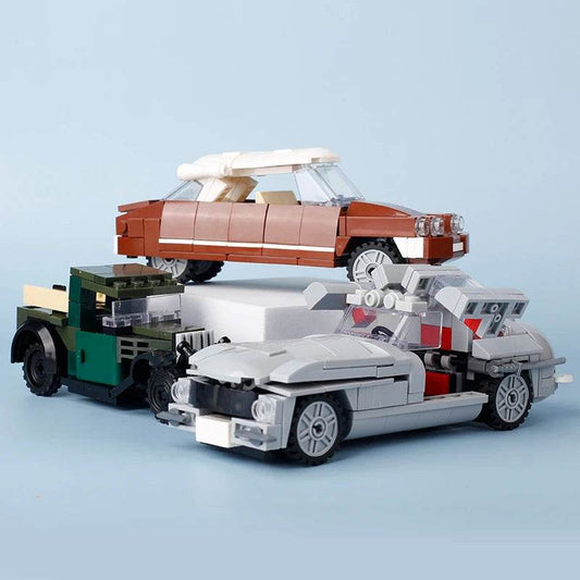 MOC City Retro Vintage Car Military Pickup Truck Building Kit Building Bricks MOC - ToylandEU