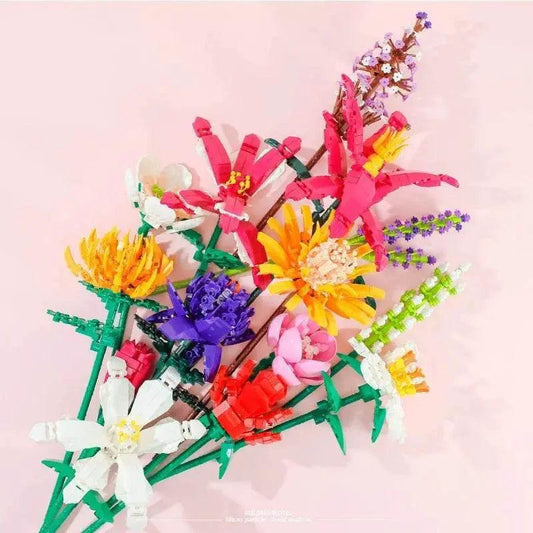 MOC Creative Bouquet Plant Potted Michelia Flower Building Blocks - ToylandEU™