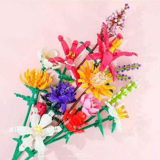 MOC Creative Bouquet Plant Potted Michelia Flower Building Blocks - ToylandEU™