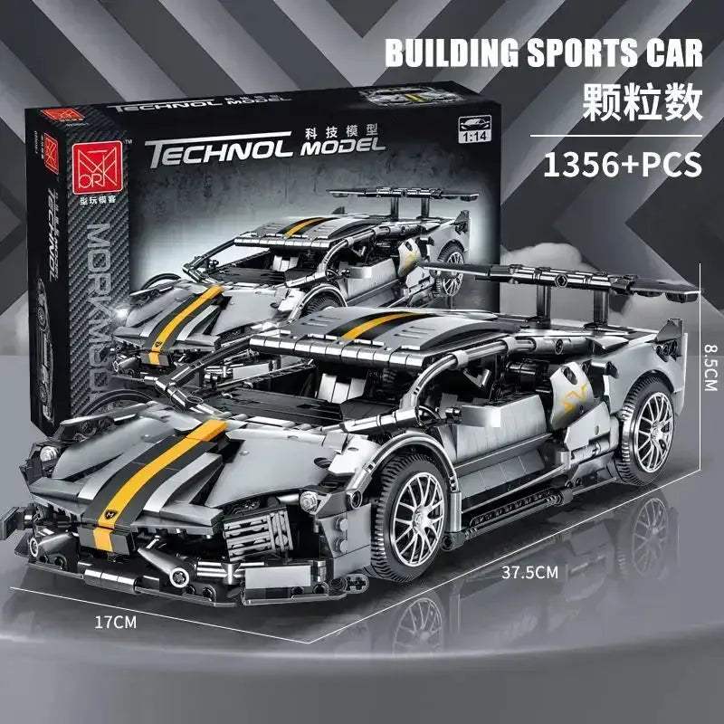 DIY Building Blocks Sports Car Set 1337 Pieces Great Gift - ToylandEU