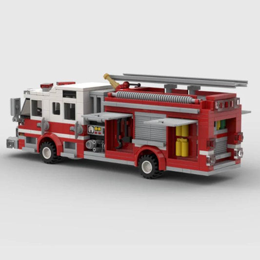 MOC DIY Firefighting Truck Building Bricks - 422 Piece Fire Pump Model Kit Building Blocks MOC - ToylandEU