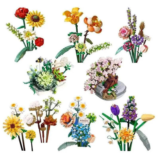 Deluxe Building Blocks Potted Flower Kit Toyland EU - ToylandEU™