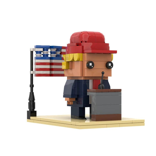 MOC Donald Trump BrickheadZ Doll Mini Action Gift Building Bricks MOC - ToylandEU