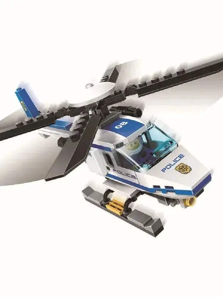 Educational Building Blocks Set City Police Helicopter For Kids Compatible With Lego Creative Assembly Toy - ToylandEU