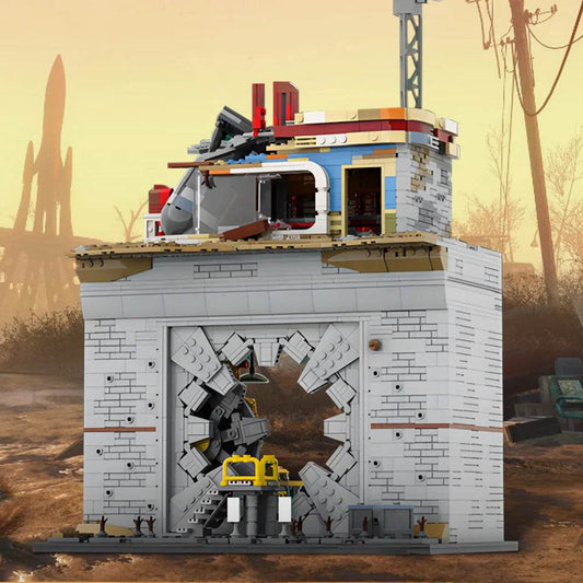 MOC Fallouted Game Vault-tec Vault Door Building Blocks Gift - ToylandEU
