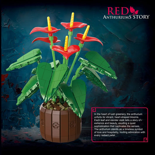 Flower Bouquet Building Blocks Kit DIY Puzzle Gift - ToylandEU