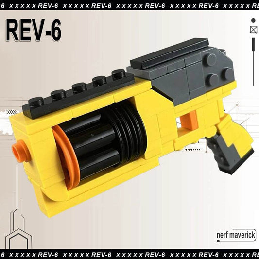 MOC Foam Dart Blaster Gun Toys Maverick Building Blocks Ideal REV-6 Blaster Set - ToylandEU