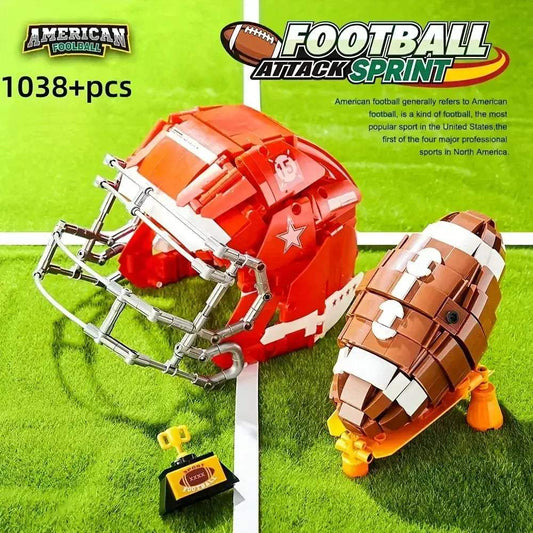 Football Helmet Building Blocks Set For DIY Gifts - ToylandEU™