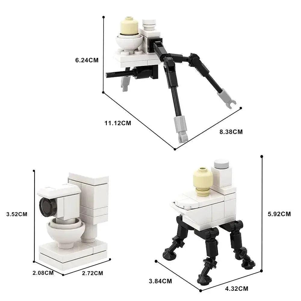 MOC Gobricks Moc Skibidi Toilet Man VS Camera Man Building Blocks - ToylandEU™
